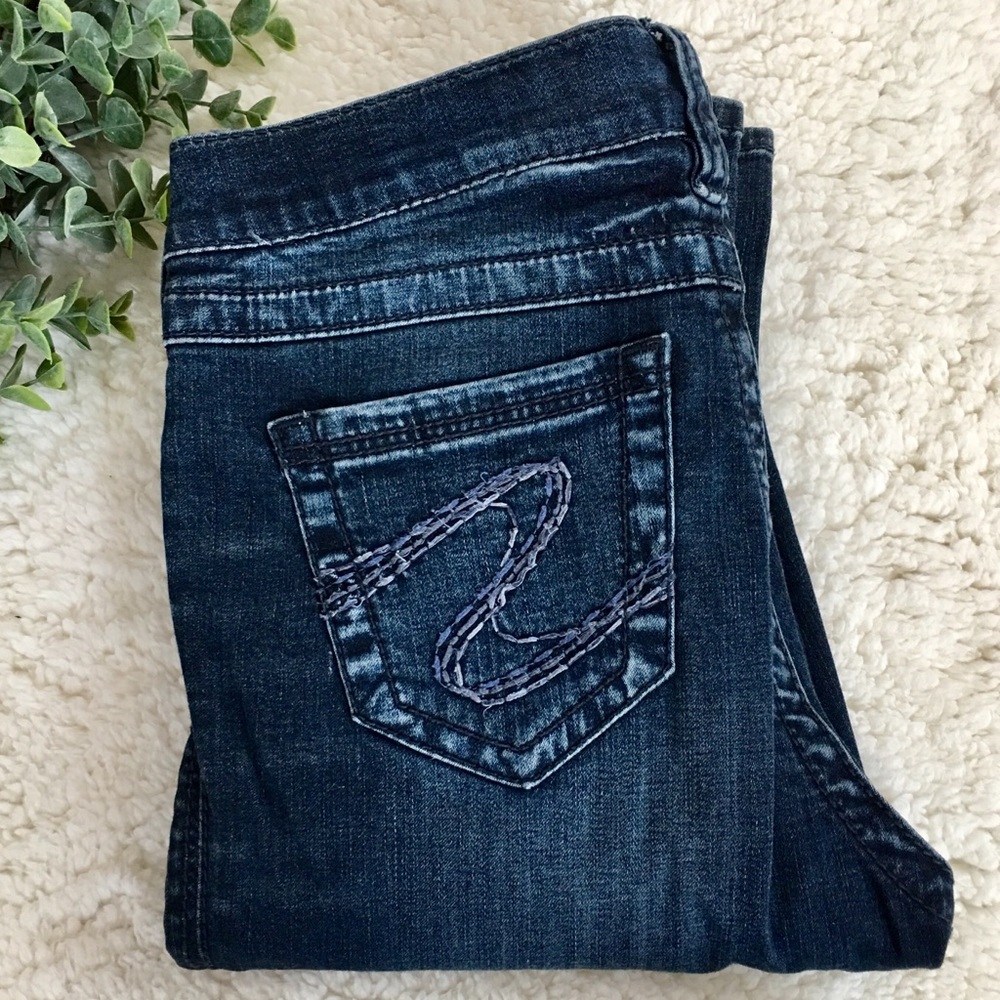 Silver “Pixie” Skinny Jeans (W26/L31)